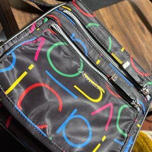 Calvin Klein Black with Multicolor Accents Messenger Bag